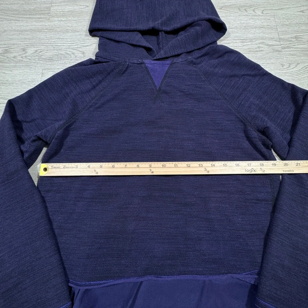 Lululemon Women's Hoodie Split Back Ruffle Hem Space Dye Purple Size 8‎